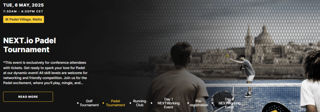 Padel Tournament NEXT Summit Valletta