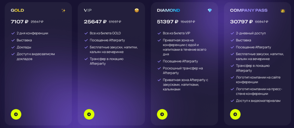 Подробное описание тарифов