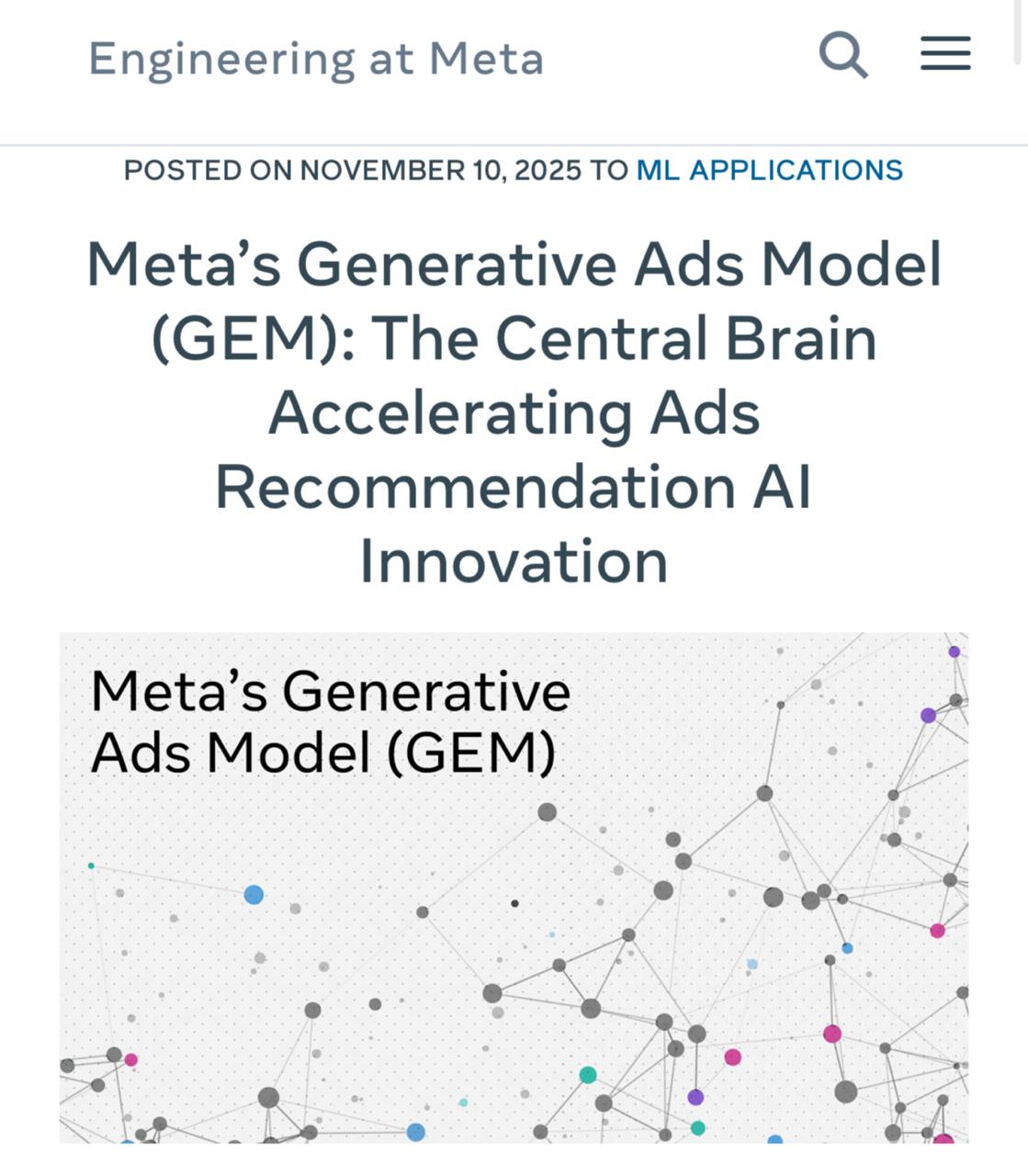 Meta* поделились деталями о новой модели GEM, которая теперь лежит в основе их рекомендательных систем