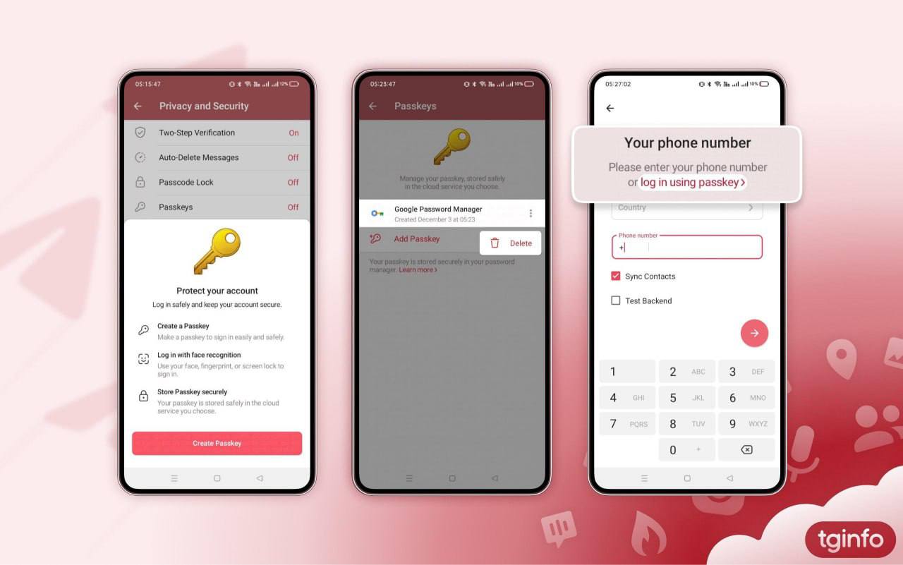 В Telegram можно будет заходить через Passkey