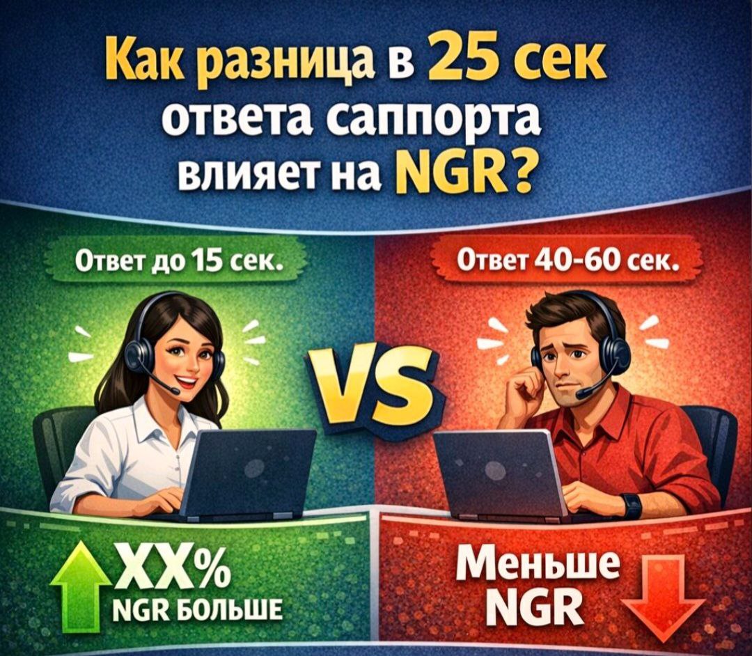 Как разница в 25 секунд времени ответа службы поддержки влияет на NGR?