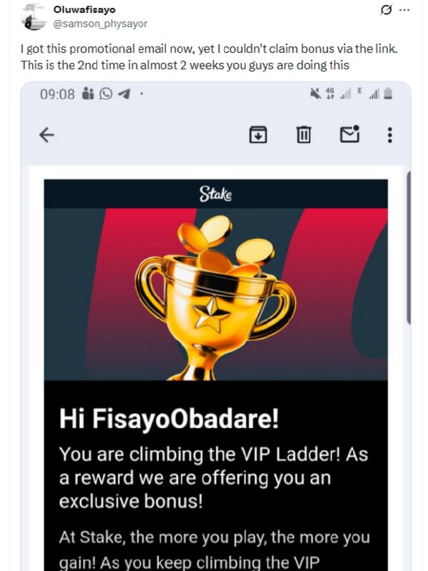 Клиенты Stake уходят с платформы после очередной скам-рассылки