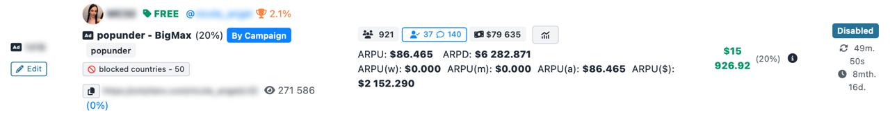 Сколько принес кит за два с половиной года с самого дешевого трафика?