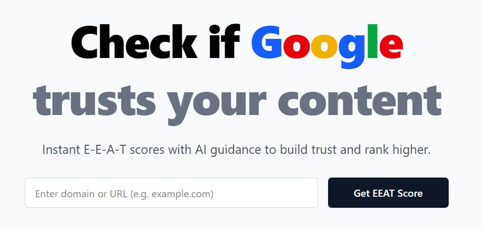 Неплохая условно-бесплатная тулза (3 проверки в месяц на акк бесплатно) — https://llmseoeeat.comEEAT…