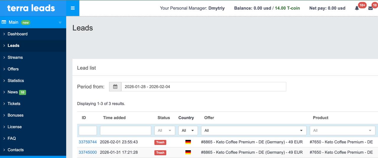 Работаешь с Terraleads — будь внимателен! Можно слить деньги в никудаПри остановке…