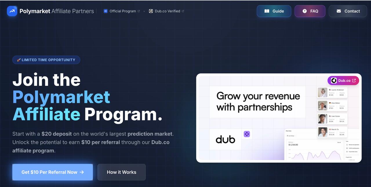 У Polymarket нету партнерки? А если найду?