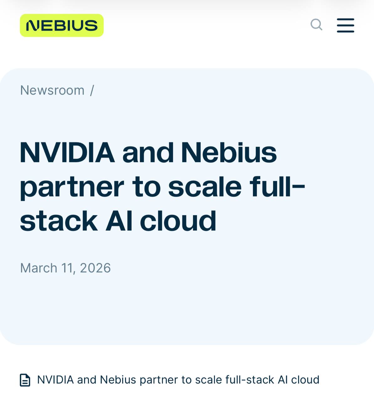 Nvidia инвестирует 2 миллиарда в Nebius Group – бывшую Yandex N.V. Компании…