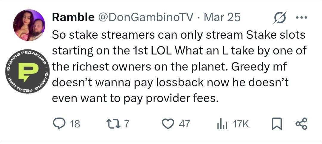 👀 Stake вводит новые ограничения для амбассадоровСогласно сообщениям стримеров-партнёров оператора, в ближайшее…