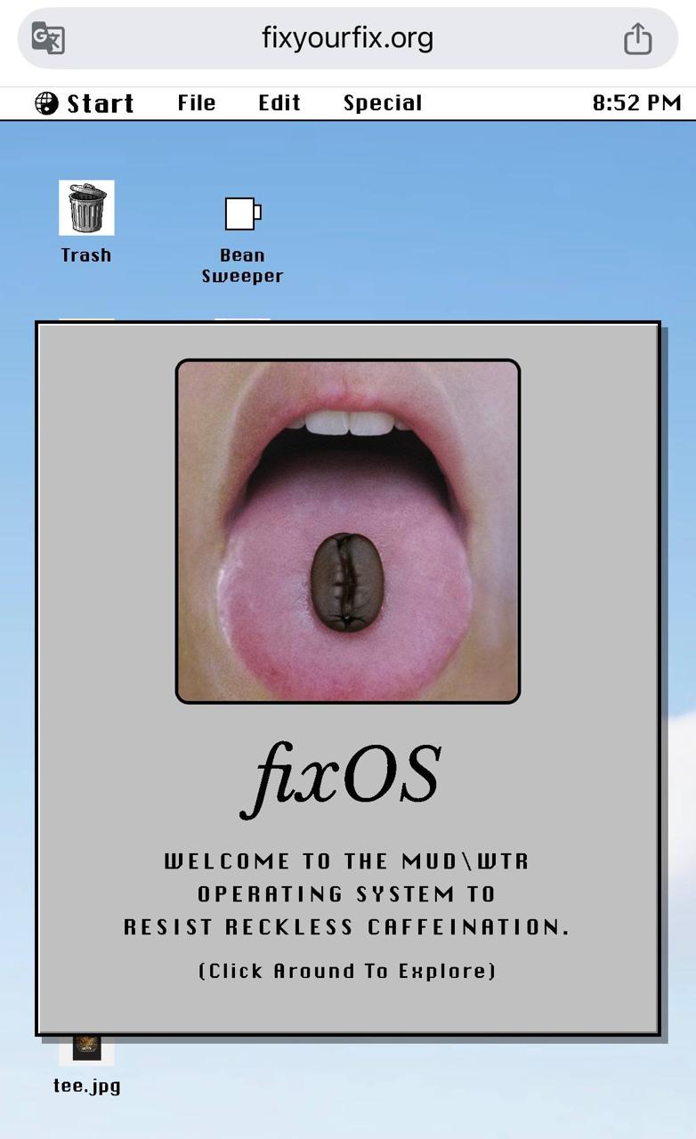 грибной кофе MUDWTR выкатил отдельный сайт fixyourfix.org на своем сайте https://mudwtr.com в…