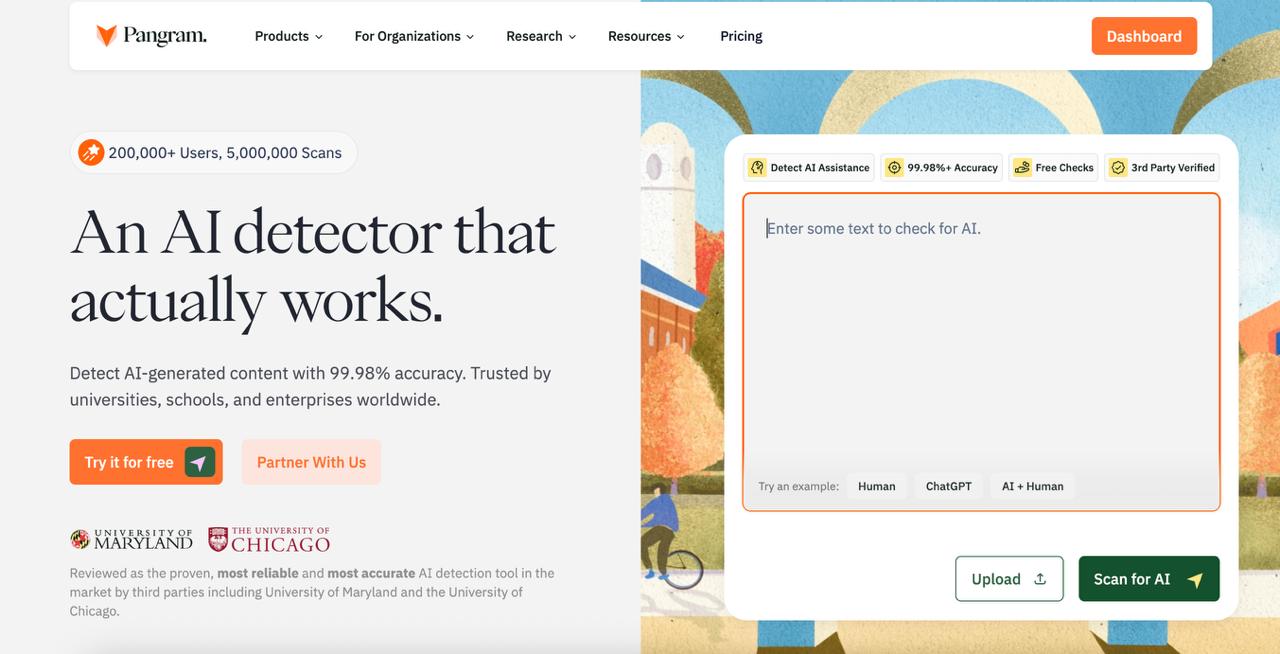 Pangram — ИИ-детектор с точностью 99.98%Сегодня поговорим о Pangram Labs — это…