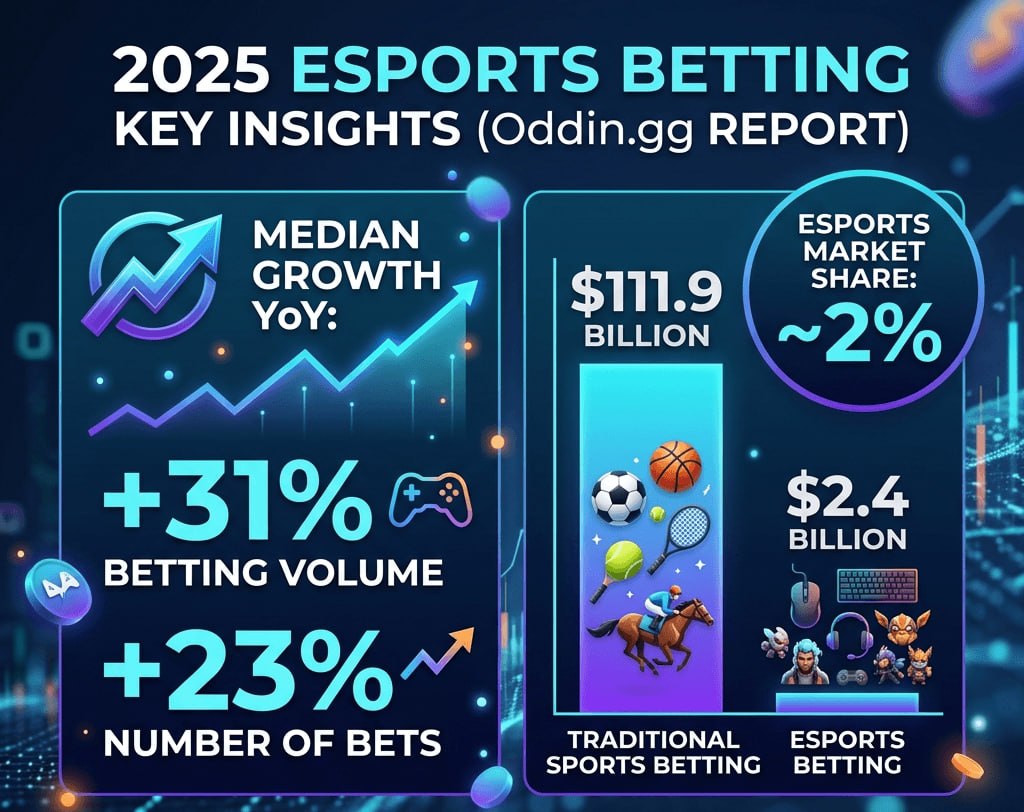 🎮 Новый отчет от Oddin. gg за 2025 год о ставках на…