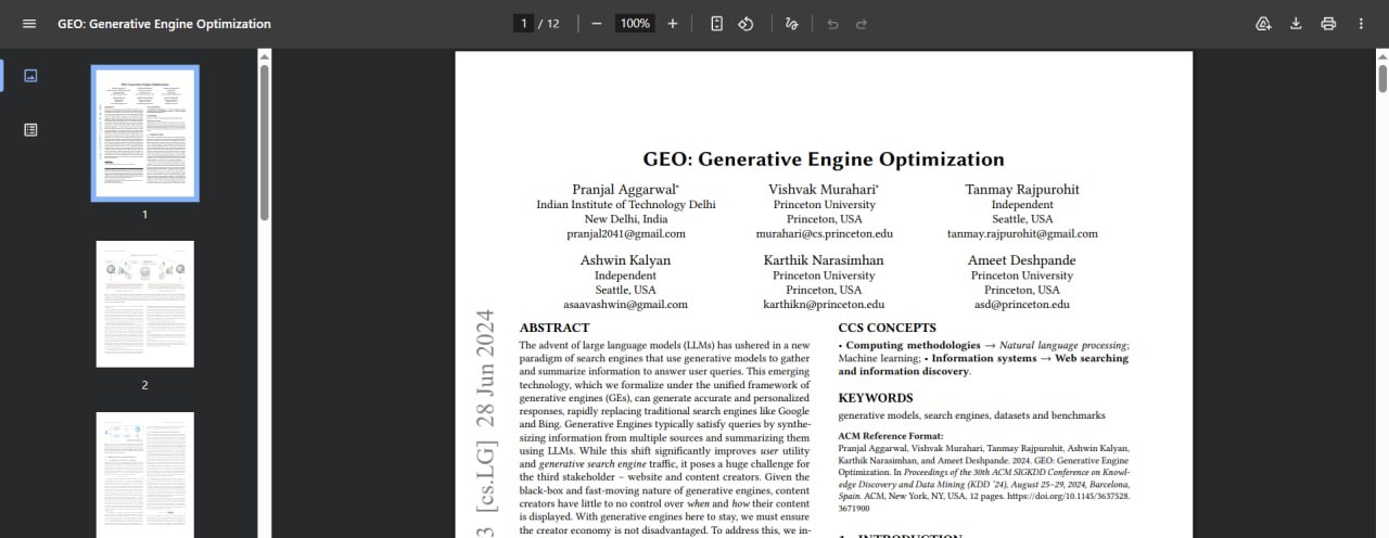 Вот вам небольшая подборка бурж-статей и исследований на тему White GEO