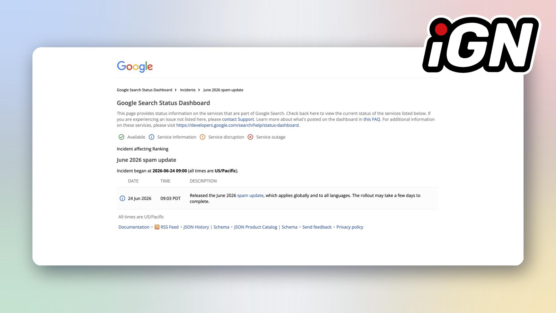 Google 24 июня запустили июньский спам-апдейт 2026г, который распространяется на все языки и регионы