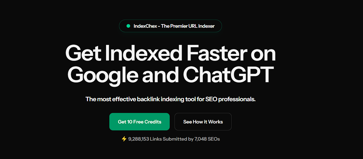 Скриншот главной страницы сервиса IndexChex