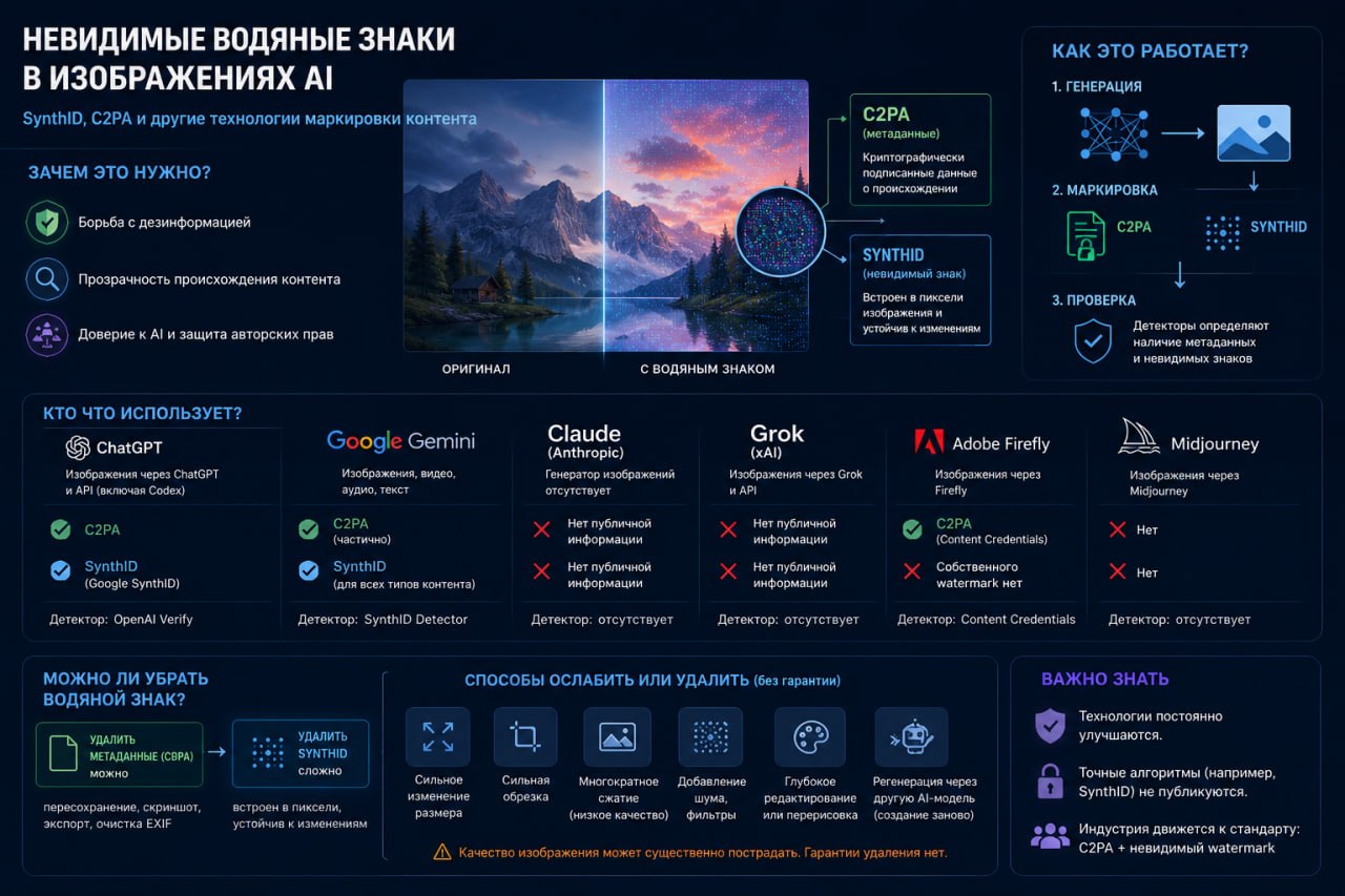 Невидимые водяные знаки AI-картинок 🤒 Год назад писал, что гугл будет распознавать…