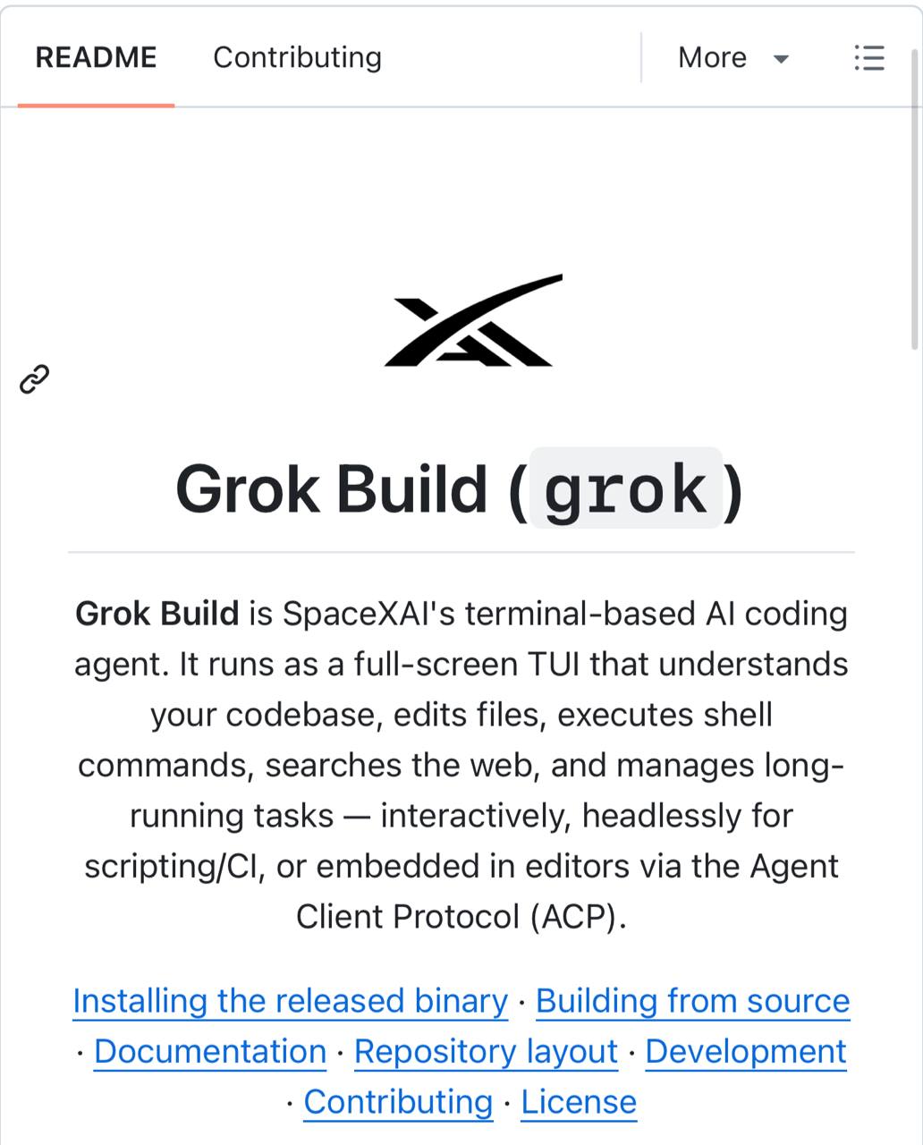 SpaceXAI выложили исходный код своего агента Grok BuildНепонятно, было ли это решение…