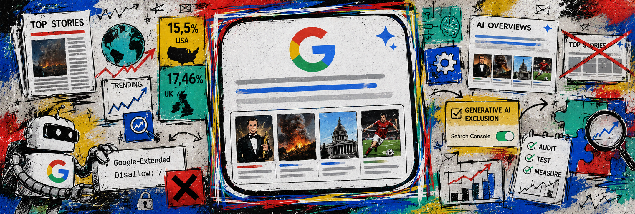 Google встраивает карусель Top Stories внутрь AI Overviews на 15,5% трендовых новостных запросов