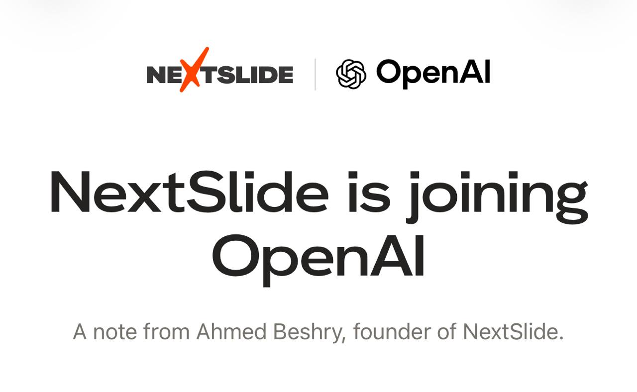 OpenAI купили стартап NextSlide: возможно, в ChatGPT скоро появится генерация редактируемых презентаций…