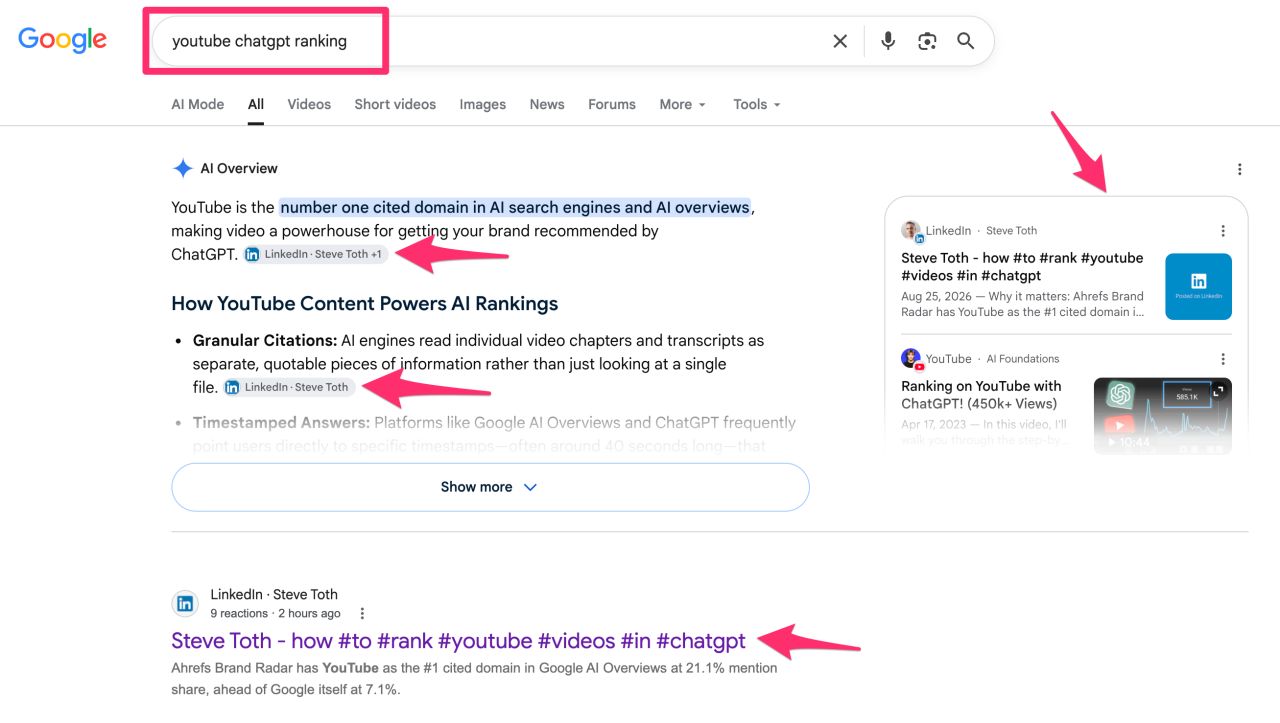 🔥 SEO-трюк, который за 10 минут вывел страницу в AI Overviews Простой…