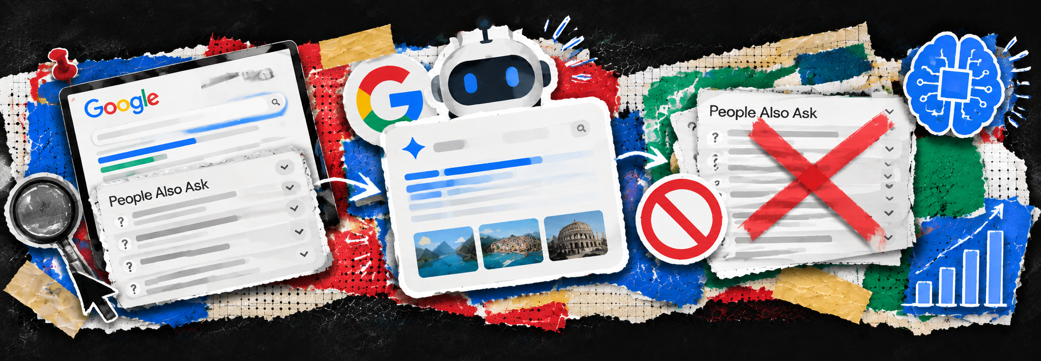 Почти все блоки People Also Ask в Google закрывает ИИ Overviews