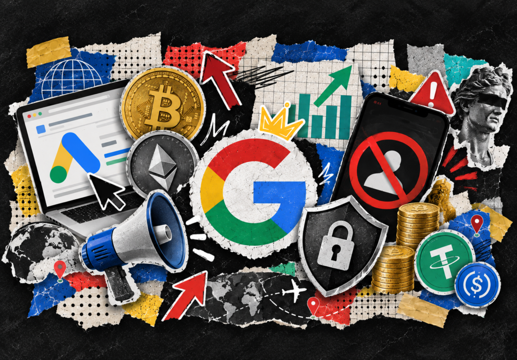 Арбитраж крипты в Google. Как не улететь в бан? Вся система залива на одной странице