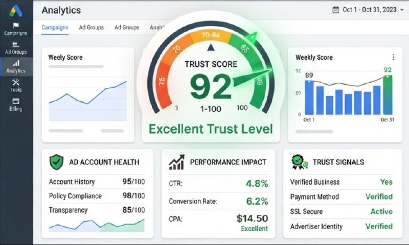 Уровень траста в Google Ads. Два аккаунта, одинаковые связки, одинаковый залив. Один…