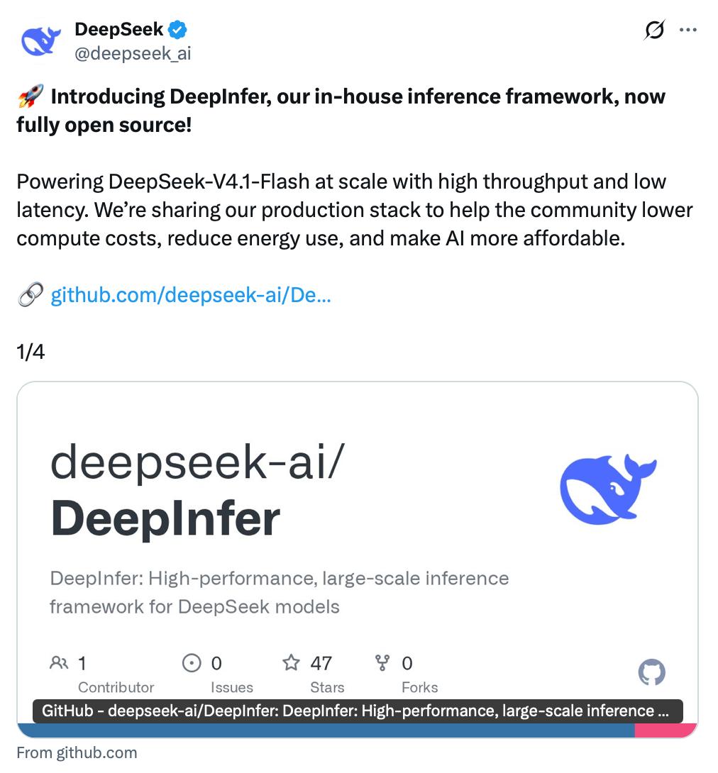 DeepSeek опять напомнили всем, что они короли опенсорса, и выложили движок, на…