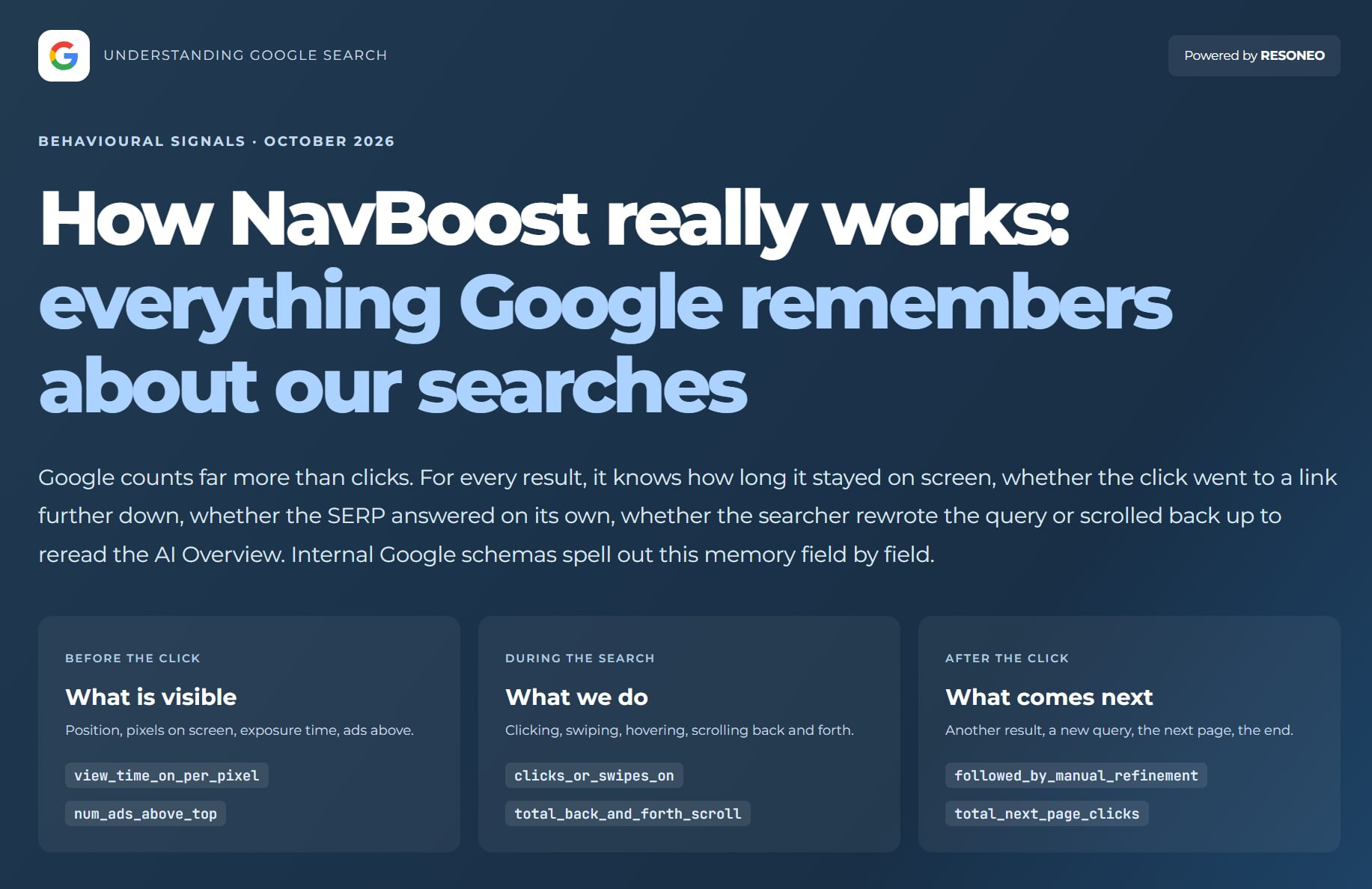 Подробный документ про Navboost и Glue опубликовал Оливье де Сегонзак (RESONEO). Google…