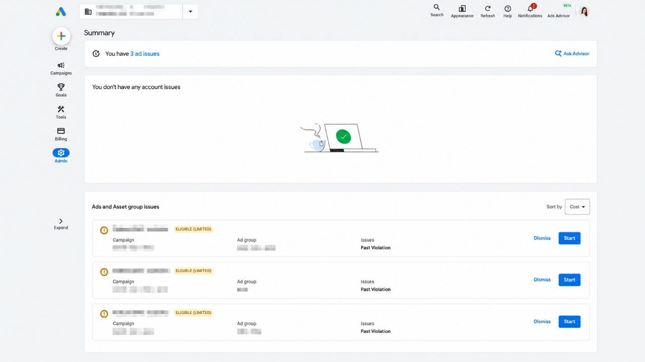 🖥Google Ads представил Policy Summary Policy Summary позволяет рекламодателям отслеживать нарушения рекламных…