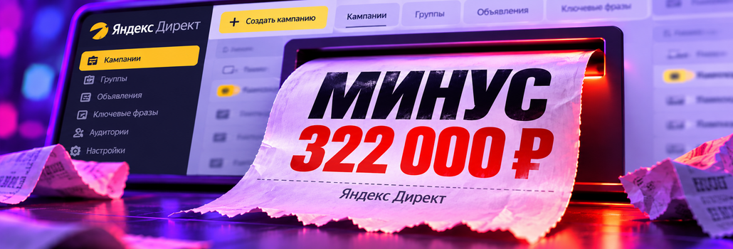 Слили 322 000 ₽ на займы в Яндекс Директе: разбор ошибок